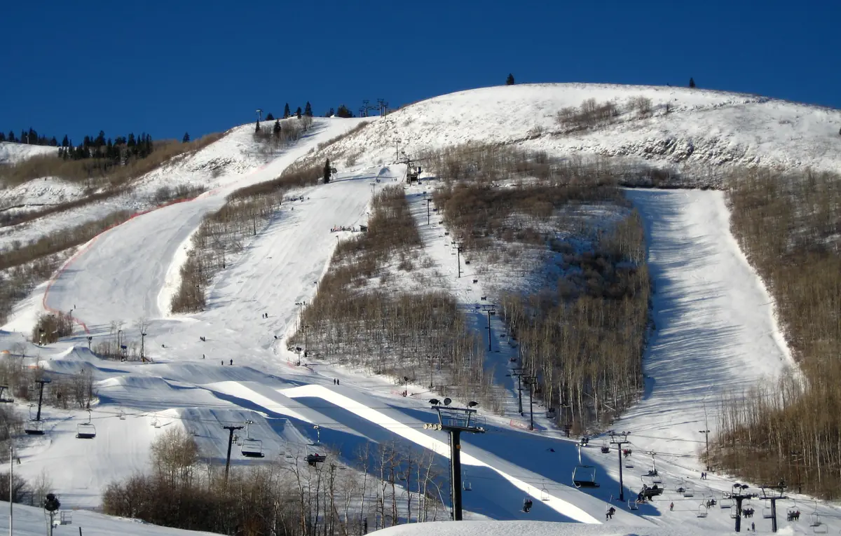 Eagle Race Arena and ski runs at Park City Mountain