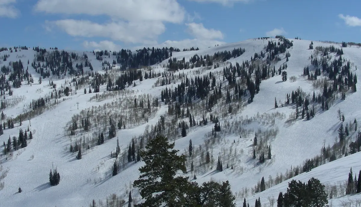 Hidden Lake area and lift at Powder Mountain